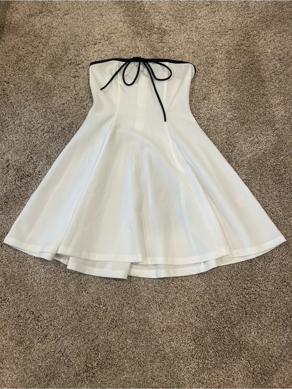 Lucy in the Sky Black Trim Fit and Flare Dress
